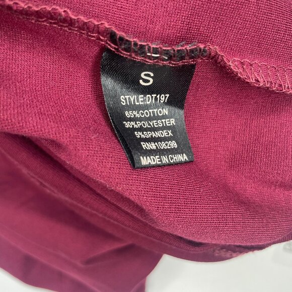 Oboe Burgundy Halter Asymmetrical Front Pullover Mini Dress Barbiecore Sexy Sm - Picture 13 of 14